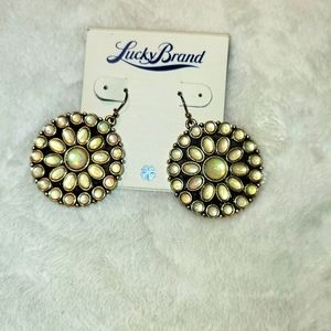 Lucky Brand MOP Round Earrings
